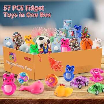 Claw Machine Prizes Toys Refill - 57 Piece Bundle for Kids Parties and Rewards