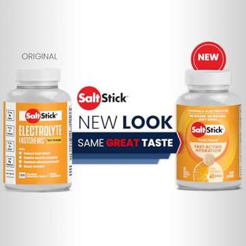SaltStick Electrolyte FastChews - Orange Chewable Electrolyte Tablets - Electrolyte Chews for Hydration, Salt Tablets for Runners - 120 Electrolyte Tablets