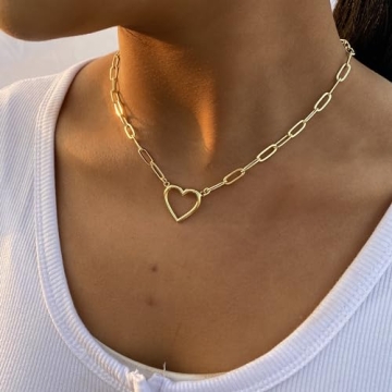 Dainty Gold Heart Necklace for Women | ASCOMY 14K Necklaces