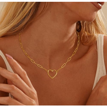 Dainty Gold Heart Necklace for Women | ASCOMY 14K Necklaces