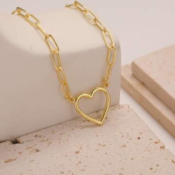 Dainty Gold Heart Necklace for Women | ASCOMY 14K Necklaces