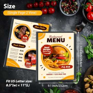 FLKQC Tech 10 Pack of Elegant Restaurant Menu Covers for Dining