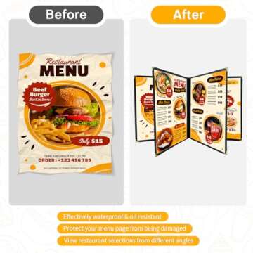 Elegant 10 Pack Menu Covers for Restaurants and Cafes