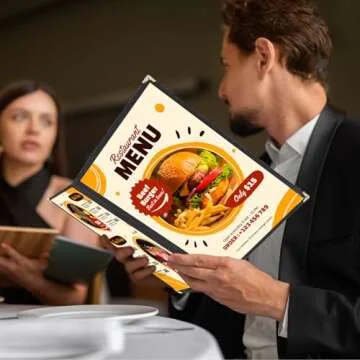 Elegant 10 Pack Menu Covers for Restaurants and Cafes