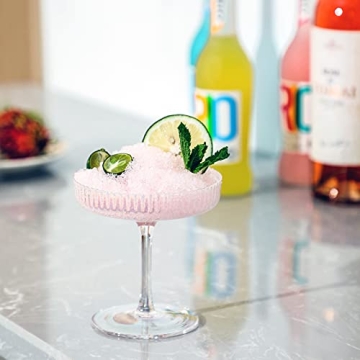 G Iridescent Coupe Glasses set of 2 Vintage Stem Design for Manhattan Cocktail Champagne Martini Algonquin Gimlet Prohibition Aperitif Port Wine Rainbow Unicorn Pearl Shimmering Little Cute Glassware