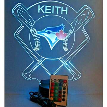 Customizable LED Night Light for Sports Fans - 16 Colors