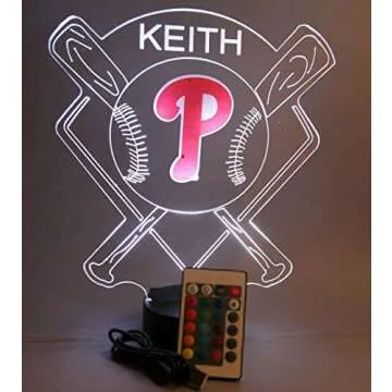 Customizable LED Night Light for Sports Fans - 16 Colors