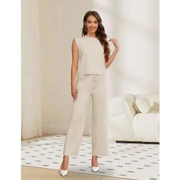 Chic Dqbeng Women's 2 Piece Knit Sweater Sets