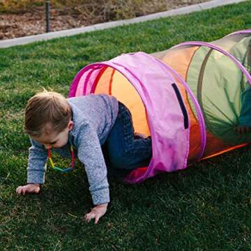 Pacific Play Tents 20407 Kids Peek-A-Boo I See You 6' Crawl Tunnel - Multicolor