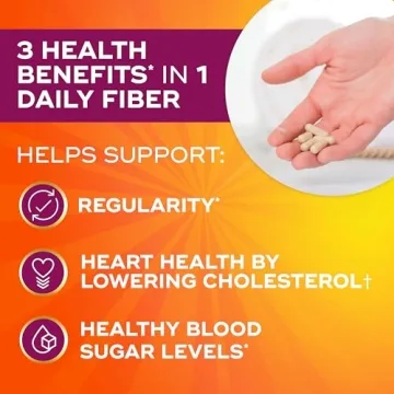 Metamucil 3-in-1 Fiber Capsules for Digestive Health