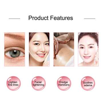 Jade Roller for Face,Natural Rose Quartz Facial Massage Roller,Great Skincare Tool for Facial Massage,Relaxation, Massage Your Face & Enhance Your Skin Care Routine, Gift Box