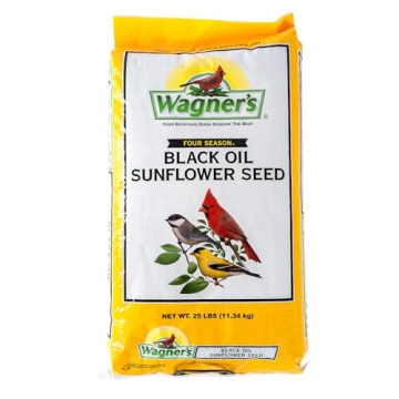 Wagner's Premium Black Oil Sunflower Wild Bird Food, 25-Pound Bag - Attract More Birds!