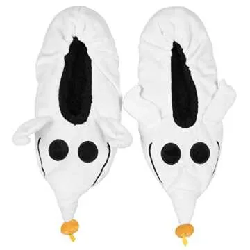 The Nightmare Before Christmas Zero Dog Character Slipper Socks with No-Slip Sole For Women Men (Medium)