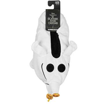 The Nightmare Before Christmas Zero Dog Character Slipper Socks with No-Slip Sole For Women Men (Medium)