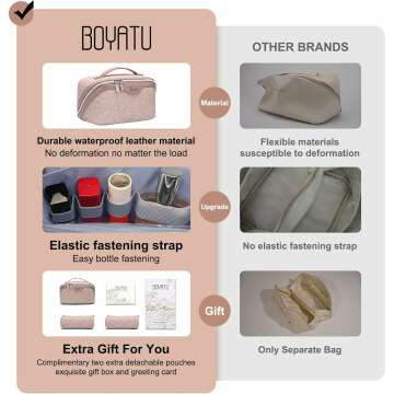 Travel Makeup Bag Set | Large Capacity Organizer