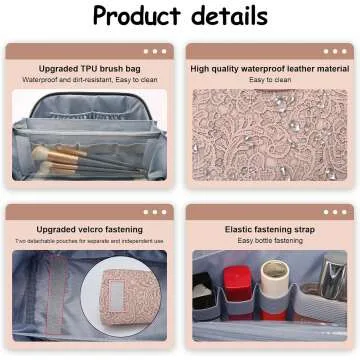 Travel Makeup Bag Set | Large Capacity Organizer