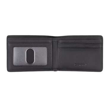 Casmonal Men's Slim Leather Wallet with RFID Blocking