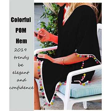 Stylish LOMON White Bikini Cover Ups for Women