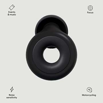 Loop Experience Plus Earplugs - High Fidelity Hearing Protection for Musicians, DJs, Festivals, Concerts and Nightlife – 18dB & NRR 7 Noise Reduction Ear Plugs – Extra Accessories Incl - Black