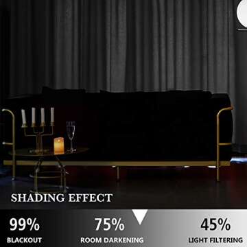 SNITIE Brown 108 in Long Velvet Curtains with Back Tab and Rod Pocket Thermal Insulated Soft Privacy Light Filtering Velvet Drapes for Bedroom and Living Room, Set of 2 Panels, 52 x 108 Inches Long