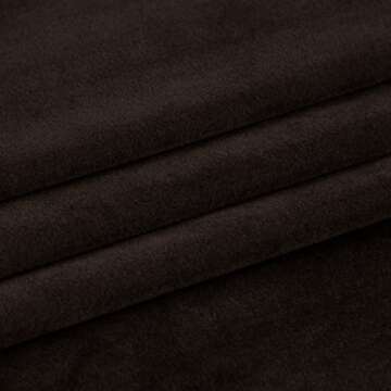 SNITIE Brown 108 in Long Velvet Curtains with Back Tab and Rod Pocket Thermal Insulated Soft Privacy Light Filtering Velvet Drapes for Bedroom and Living Room, Set of 2 Panels, 52 x 108 Inches Long