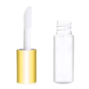 Mydio 50 Pack 1.2ML Clear Mini Lip Gloss Tube Empty Lip Balm Containers With Gold Lid for Lipstick (Gold)