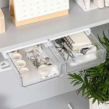 OSPNIEEK Under Desk Drawer Organizer for Efficient Storage