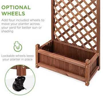 Best Mobile Wood Planter Box for Outdoor Gardens