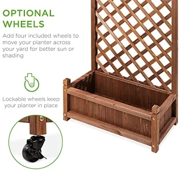 Best Mobile Wood Planter Box for Outdoor Gardens