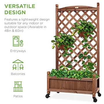 Best Mobile Wood Planter Box for Outdoor Gardens