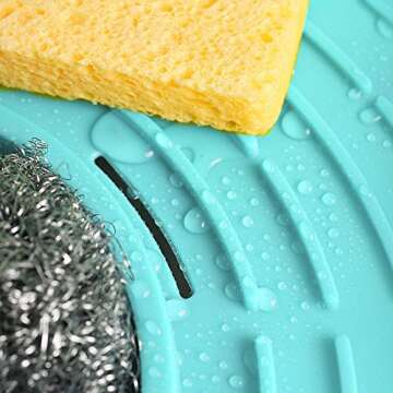 ☀ Dergo ☀Drain shelf ,Sponges Kitchen Sink Corner Shelf Wall Cuisine Dish Rack Drain