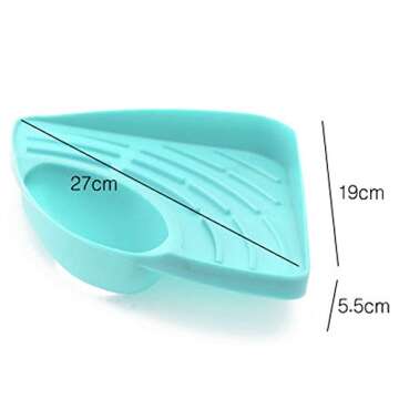 ☀ Dergo ☀Drain shelf ,Sponges Kitchen Sink Corner Shelf Wall Cuisine Dish Rack Drain