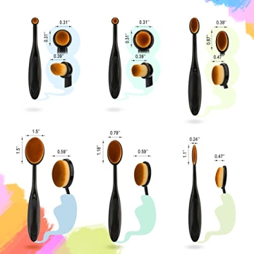 UNIMEIX 6 Pack Blending Brushes for Crafting Artists
