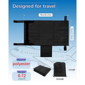 B1jounie YA Toddler Airplane Bed, Kids Airplane Seat Extender Travel Bed, Kids Airplane Travel Essentials