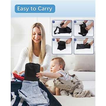 B1jounie YA Toddler Airplane Bed, Kids Airplane Seat Extender Travel Bed, Kids Airplane Travel Essentials