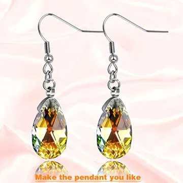 BronaGrand 30pcs Stainless Steel Earring Hooks with Pendant Clasp Hypoallergenic French Ear Wire Buckle Fish Hooks for DIY Earrings Jewelry Making