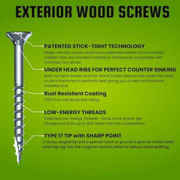 Velocity Wood Screws Kit – Durable, Easy Installation, 556 Pieces