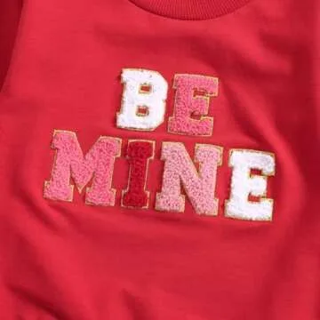 Socutebabe Toddler Girl Valentines Outfit Kiss Me Shirts Crewneck Sweatshirt Pullover Tops Infant Baby Spring Clothes
