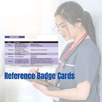 Cardiac Drips Reference Badge Card for Nurses