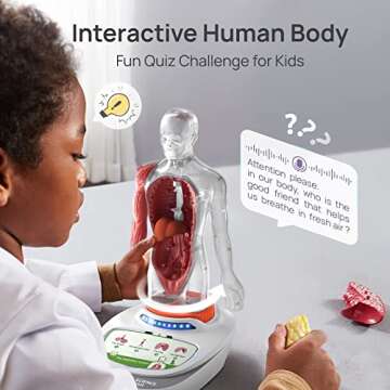 Science Can Human Body Model for Kids, Interactive Human Anatomy Talking Model - 11 Inch Realistic Anatomical Assembly Kit 15PCS Removable Parts and Guide STEM Educational Toys for Kids Aged 6+ Gifts