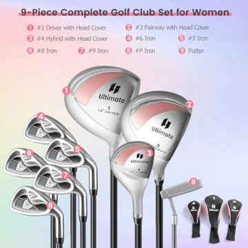 GYMAX Women's Golf Club Set - 12 Piece Right Hand Set