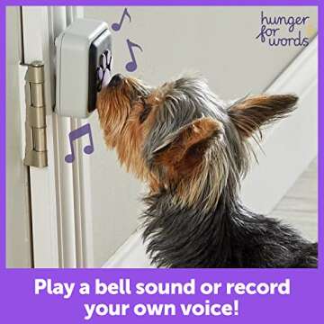 Hunger for Words Talking Pet Doorbell - 1 Piece Doorbell for Dogs, Doggie Doorbell, Perfect for Dog Potty Training, Talking Dog Buttons