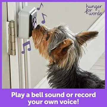 Hunger for Words Talking Pet Doorbell - 1 Piece Doorbell for Dogs, Doggie Doorbell, Perfect for Dog Potty Training, Talking Dog Buttons