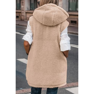 PRETTYGARDEN Women's Reversible Fleece Vest and Hoodie