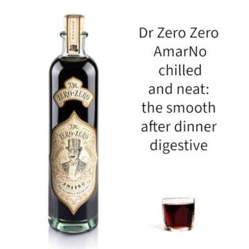 Dr Zero Zero AmarNo | Award Winning Non-Alcoholic Beverage | Bitter Cocktail Drink | Digestive Botanicals | Amaro | Made in Italy