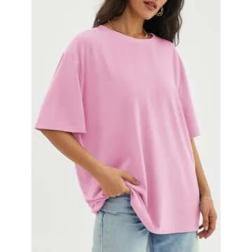 ATHMILE Oversized Women's Summer Tee Casual Blouse