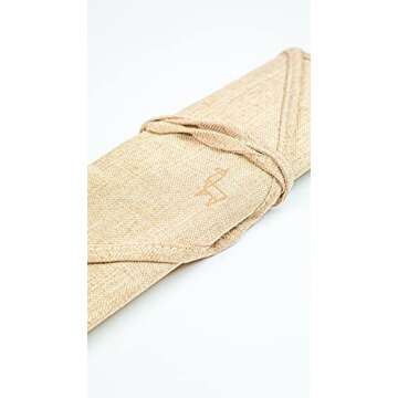 Etchr Gouache Brush Set - Set of 8 Gouache - Vegan-Friendly Paint Brush Set - Travel Brushes with Linen Roll-Up Pouch