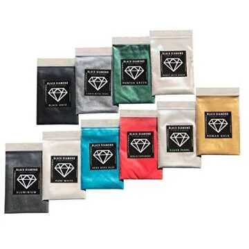 BLACK DIAMOND PIGMENTS MICA PIGMENT BOX 1" Please read the description (7 VARIETY PACK BUNDLE) 70-5g...