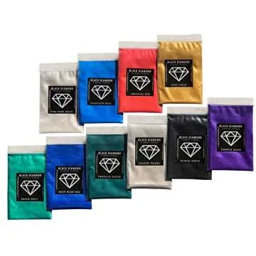 BLACK DIAMOND PIGMENTS MICA PIGMENT BOX 1" Please read the description (7 VARIETY PACK BUNDLE) 70-5g packs TOTAL including GHOST pigments (Epoxy,Slime,Resin,Soap)
