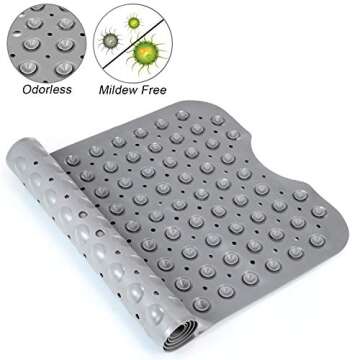 YINENN Bath and Shower Safety Mats 40x16 inch, Non Slip with Suction Cups for Bathroom Stall and Tub...